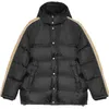 Luxo inverno masculino jaqueta de designer roupas jaqueta duplo zíper emenda mangas compridas monogramado com capuz