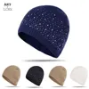 2020 mode multi kleur winter vrouwen warme hoed mutsen herfst hoeden voor vrouwen mannen gebreide beanie een hoed voor meisjes strass cap y21111