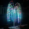 1,5 M 2,1 M RGB iluminado sauce llorón árbol luz Navidad Hada luz sauce árbol cadena luz para Fiesta al aire libre decoración de jardín