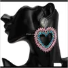 Charm Jewelry Drop Delivery 2021 Esagerato Acrilico Multistrato Love Diamond Womens Fashion Temperament Orecchino Orecchini Phil6