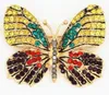 Pins, broches adorável colorido borboleta broche luxo vendendo cristais coloridos mulheres pinos jóias para casamento
