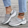 2021 New Women Shoes Casual Increase Cushion Sandals Non-slip Platform Sandal For Women Breathable Mesh Outdoor Walking Slippers Y0608