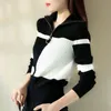 Sweaters Women's Plus Size Knit 2021 Autumn Fashion Knitted Woollen Zipper Splicing Warm Cardigan Jumper Jerseys Sweater Woman