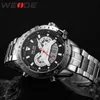 Wristwatches WEIDE Analog Digital Auto Date Military Men Chronograph Quartz Movement Stainless Steel Bracelet Relogio Masculino