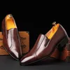 Novo tendência brilhante Patchwork Wedding Sapatos de couro Oxford Men Mocos casuais