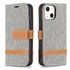 Jean Cloth Canvas Leather Wallet Cases For Samsung Galaxy A03S M32 A82 5G A22 Iphone 13 Mini Pro MAX Hybrid Hit Contrast Color Credit ID
