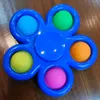 Toys Fidget Sensory Pop Toy push bubble key chain spinner simple dimple fidgets stress relief 0233