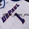 2020 New DePaul Blue Demons Basketball Jersey NCAA College 1 Romeo Weems Blanc Tout Cousu et Broderie Hommes Taille Jeunesse