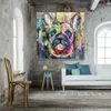 Modern Watercolor Animnal Poster Canvas Pintura Da Parede Arte Abstato Colorido Dog Imagem HD Impressão para a sala de estar Decoração de casa