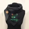 Cykling kepsar masker mångfärgad kvinnor söt tryck halsduk dam mode vinter varm casual mjuk sjal knapp wraps halsdukar dammtät foulard