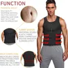 Män Body Shaper Bastu Vest Midja Trainer Dubbel Bälte Svettskjorta Korset Abdomen Slimming Shapewear Fat Burn Fitness Top