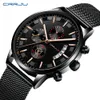 relogio masculino CRRJU watches Men Fashion Sport Stainless Steel Band Watch Luxury Quartz Business Wristwatch reloj hombre 210517