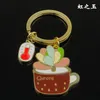 Cactus Cactus Ring Creative Exquise Plant Meat Keychain Metal Metal Cartoon Pendant2485813