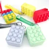 Toys Silicone Squeeze carteira de chaveiro simples Push bubble Press