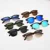 Óculos de sol de designer de luxo inspirado clássico meio quadro chifres semi-sem aro homens mulheres moda óculos de sol polarizados retro eyewear9p5x