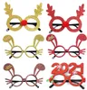 2021 Glitter Óculos de Natal Frames Decoração de Xmas Eyeglasses para festa Favoritos Favores Photo Booth, Um tamanho Cabe todos muitos tamanhos