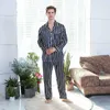 Pajama Sets Men Silk Satin Pijamas Striped Sleepwear Home Suit Pajama Lover Man Woman Lovers' Clothes Sleep Tops 211019