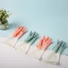 エイリデン1ペアシリコーン食器洗いスクラバーディッシュ洗浄スポンジゴム手袋クリーニングツール