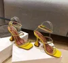Chain sandals women's spring and summer square head peep toe wine cup with a word thin belt Roman women's high heels