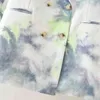 Frauen Tie Dye Druck Zweireiher Casual Anzug Mantel Weibliche Lange Hülse Oberbekleidung Mode Dame Lose Tops C935 210430