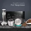 Stainless Steel Nespresso Refillable Coffee Capsule Tamper Reusable Cafe Pod Machine Accessories Kitchen Business Christmas Gift 210712