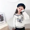 high quality Autumn-Winter Girls pullover kids O-neck Cotton Velvet Knitted Warm sweaters Teenage jumper