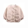 Cappotto da giacca di lana per bambina Autunno Infantile Bambini Pelliccia finta per bambini Pelliccia finta invernale Lana Misto cotone Capispalla EY08162 211011