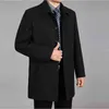 Erkekler Kış Ceket Sonbahar Yün Ceket Yüksek Kaliteli Yün Ceket Erkek Bezelye Ceket Palto Erkekler Kış Uzun Ceket Artı Boyutu 7XL 211218