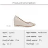 SOPHITINA Fashion Lady Wedges Pumps Genuine Leather Round Toe Comfortable Handmade Slip-on Casual Shoes Butterfly-knot Pumps W22 210513