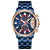 Mode Herrenuhren Top Wasserdicht Quarzuhr Chronograph Sport Business Uhr Männer Relogio Masculino Lila