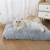 猫ベッド家具ベッド犬犬小屋冬温かいペット寝袋ロングプラッシュスーパーソフトパピークッションマットソファ用品