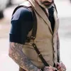 Vintage Leder Hosenträger Männer Mittelalterlichen Renaissance Suspensorio Bekleidung Schulter Zubehör Gürtel Gurt Harness Brust Punk J9R7