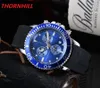 Automatyczny Zegarek Mężczyzna Szkielet Dial Nighlight Nice Edycja Czarny Gumowy Pasek Mężczyźni Wysokiej Jakości Sapphire Sport Wristwatches