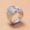 Cluster Rings 925 STERLING SILVER Men Semi Mount Bases Blanks Base Blank Pad Ring Setting Wedding Jewelry Findings Diy A4809