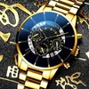 Men's Watch 2021 Fashion European and American Quartz Classic Black Watch Steel Steel Steel Belt Automatic C338E