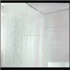 Aessories Bath Home Gardenpeva Impermeabile 3 colori Tenda da bagno trasparente Tende da doccia 3D di alta qualità Consegna di goccia 2021 Mq9N4