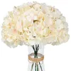 Silk Artificial Hydrangea Flowers 54 Petals Silk Hydrangeas with Stem for Flower Arrangement Table Decor Wedding Home Decoration