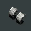 Stud High Quality Women Designer Ear Studs Luxurious Titanium Steel Gypsophila earrings full of diamonds Trendy Jewelry