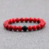 Kralen, Strengen 2 STKS Kralen Armbanden Set Natuursteen Kralen Koppels Afstand Energie Elastische Armband Touw Mannen Vrouwen Vriend Sieraden Gift