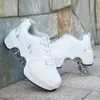 Deformation Parkour Shoes Four Wheels Rounds Of Running Roller Skates Shoe 2021 Fashione Sneakers unisex