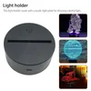 2021 3D Night LED LED Base ، LED 3D Illusion Night Lights ، 7 Colors Change for Bedroom Child Room Shop Cafe Office