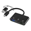 الصغرى-usb نوع c موصل القراء بطاقات الذاكرة 3 في 1 mulitfunctional conventers مايكرو sd / tf قارئ بطاقة محول نقل البيانات لنقل الهاتف macbook الهاتف الخليوي Samsung Huawei