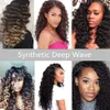 Extensions capillaires synthétiques ondulées longues et profondes de 20 pouces, tresses au Crochet pour femmes noires, tressées 613 bug blonde8263718