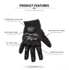 Utomhussport Pro Biker Motorcykelhandskar Full Finger Moto Motorcykel Motocross Protective Gear Guantes Racing Glove313N