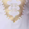 ロイヤルブルーアフリカの伝統的なウェディングドレスシャツの男性のブランドスタンドカラーダッシュシャツメンズバジンリッチアフリカ服210522
