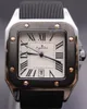 Relógios de pulso homens 100 xl aço inoxidável rosa ouro esporte edição limitada borracha preta prata branco quartzo data relógios309h