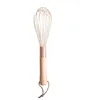 Wooden Handle Stainless Steel Egg Beater Rose Gold Manual Whisk Kitchen Household Baking Tools Factory price expert design Quality