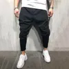 Joggers croisés pour hommes Hip Hop Streetwear pantalons de survêtement décontractés hommes pantalons de survêtement en coton solide pantalon ample entrejambe profond