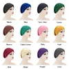 Femmes fille couleur unie Bandanas Turban chapeau élastique crâne casquettes soins des cheveux accessoires de mode sommeil bonnet