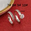 Engagement Ring 2 Pcs New Design Simple Zirconia Beautiful Ring For Women Wedding Jewelry